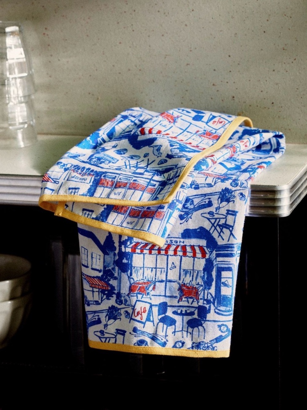 Anthropologie Damson Madder House Dish Towel, NWT